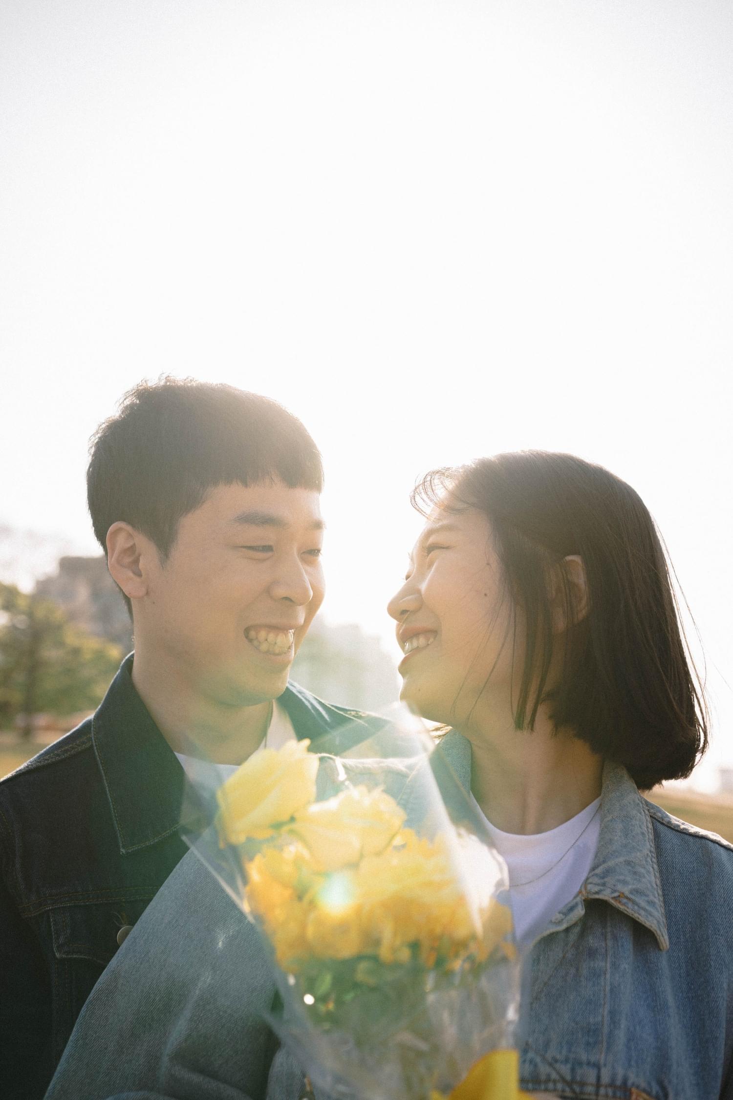 올림픽공원에서 분위기 좋은 커플스냅